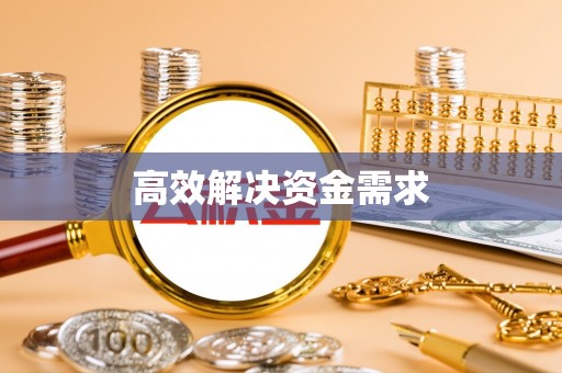 辉南高效解决资金需求